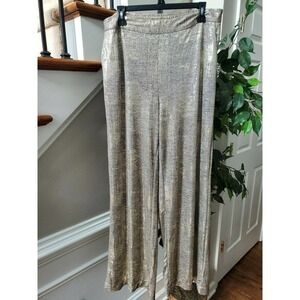 NewYork & Company Women's Polyester Mid Rise Stretch Wide Legs Trouser Size L